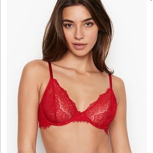 Victoria’s Secret red lace bra